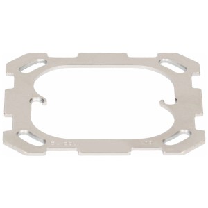 Piastra di fissaggio Modino Priamos bianca per dispositivi a incasso, interasse fori 52mm.