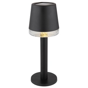 Globo LED lampe solaire, noir mat, Ø 8cm. Lampe décorative pour jardin et table.