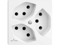 Feller Steckdose EdizioDue 3 x Typ13 1S Weiss Feller Steckdose EdizioDue 3 x Typ13 1S Weiss