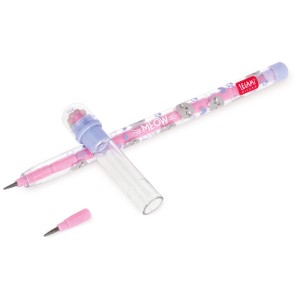 Legami Bleistift Kätzchen, stapelbar mit Radiergummi, transparentes Gehäuse mit Katzen-Design.