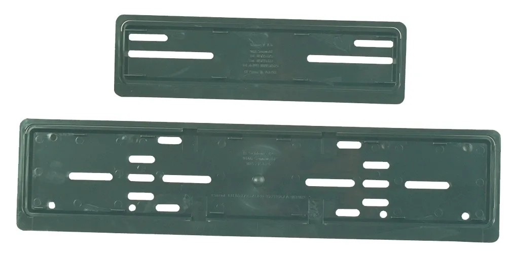 Nummernrahmen-Set Kunststoff Schwarz 30 x 8 cm / 50 x 11 cm