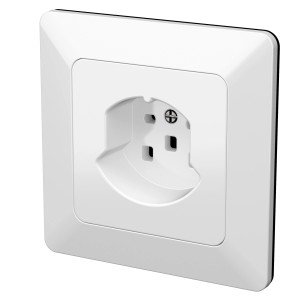Presa a muro bianca tipo 25 Modino Priamos per installazione elettrica.
