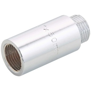 Prolunga per rubinetto in ottone cromato, 50 mm, per raccordi filettati.