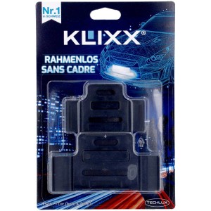 Klixx portatarga, senza cornice, nero, per cambio rapido e aspetto migliore.