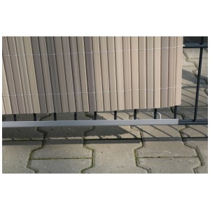 Videx binario di montaggio 120 cm, zincato, per schermi privacy su pannelli a doppia barra.