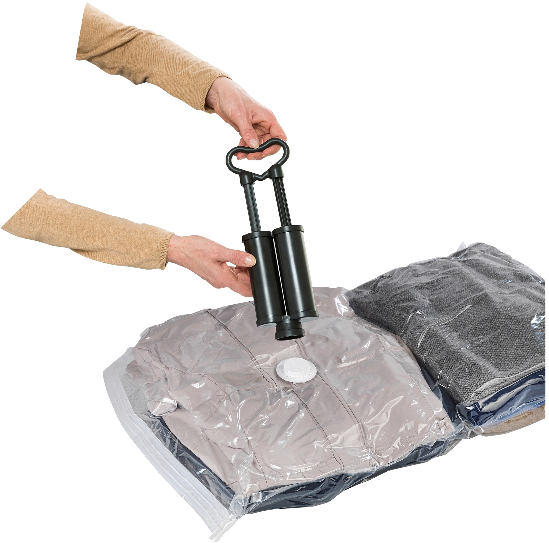 Wenko Set da viaggio per sacchetti sottovuoto con pompa trasparente 6 pz