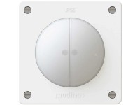 Doppel-Druckschalter Exo Schema 3+3 IP55 2 x beleuchtet Weiss