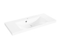 Pelipal Mineralmarmor Waschtisch 341 - 344 Weiss (HxBxT) 5 x 99 x 45 cm