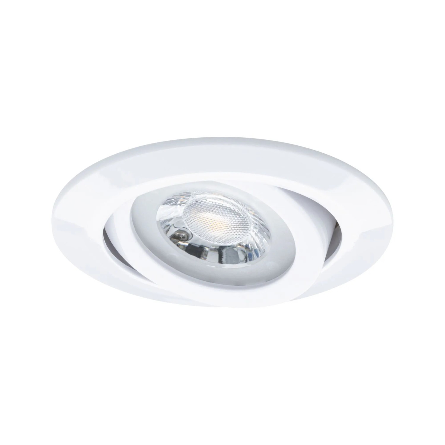 Paulmann 93981 Faretto Da Incasso LED Orientabile - Cromato, 6.8W, Set Completo Con Telaio Rotondo, Alluminio Satinato