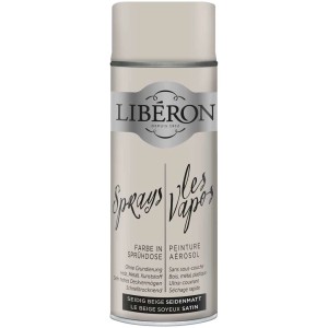 Vernice spray Libéron, beige seta opaco, bomboletta da 0,4 l per effetti.