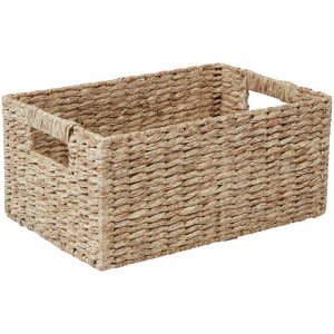 Cesto portaoggetti marrone Diaqua® Papiro in carta, 6 l, effetto vimini e manici.