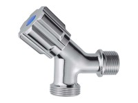 Waschmaschinenventil Messing verchromt 1/2