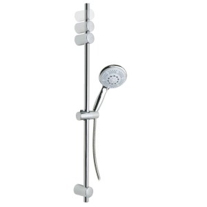 Nie Wieder Bohren Dusch-Set SP480 mit Brausestange, Handbrause und Duschschlauch, verchromt.