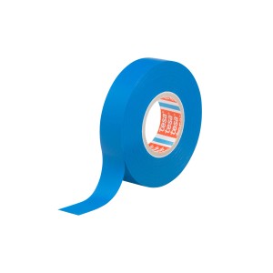 Nastro isolante blu Tesa, 33m x 19mm, per riparazioni e marcature.