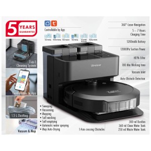 Trisa Electronics Aspirateur robot T-Bot Max 12000