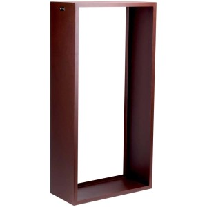 Étagère à bûches Nova 150 en acier aspect rouille, 150x73x35 cm, pour ranger le bois de chauffage.