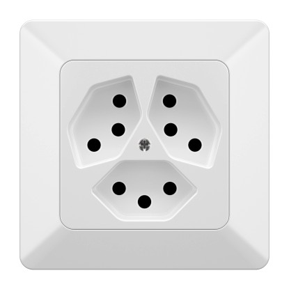 UP-Steckdose 3 x Typ13 Modino Priamos Weiss
