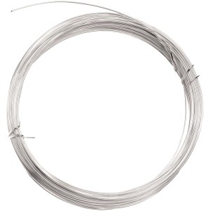 Silberdraht, 0,4 mm stark, 20 m lang, mit Kupferkern, für Schmuckbasteln.