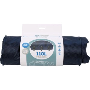 Sac de voyage pliable en polyester bleu foncé, 110 l, pour le camping et les voyages.