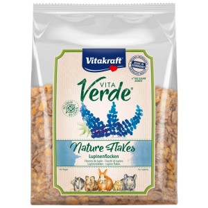 Vitakraft Vita Verde fiocchi di lupino per roditori, confezione da 400g. Alimento complementare senza zuccheri aggiunti.