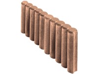 Kann Rundpalisaden-Randstein Braun 50 x 25 x 6 cm
