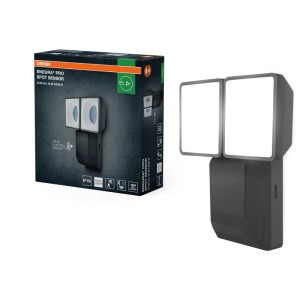 Faretto da esterno a LED Osram Endura, grigio scuro, con sensore di movimento. Ideale per l'illuminazione esterna.