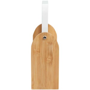 Specchio cosmetico Diaqua bianco-legno con cassetto, dettaglio della struttura in legno.