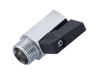 Mini-Kugelhahn Messing verchromt 3/4 Mini-Kugelhahn Messing verchromt 3/4