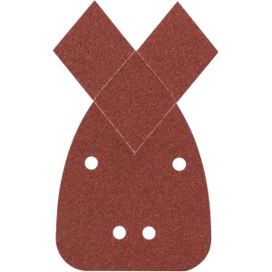 Feuilles abrasives multiples Bosch DIY K120 pour ponceuse multifonction, grain moyen, velcro, trous d'aspiration.