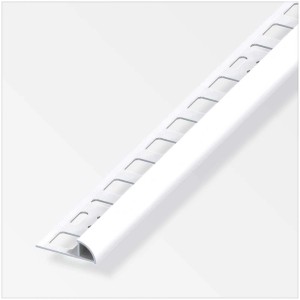Winkel-Profil, Kunststoff, Brillant-Weiss, 1x2,1x250cm, für Fliesenkanten.