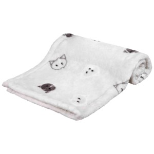Couverture douce grise Trixie Mimi pour chiens et chats (70x50cm) avec motifs de chats.