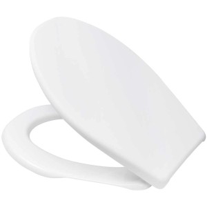 Abattant WC blanc Diaqua Neosit Prestige Edelweiss en polypropylène avec charnières en plastique.