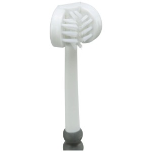 Spazzolino a 3 testine Trixie per cani e gatti, 18cm, in plastica per un'igiene orale ottimale.