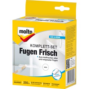 Molto Fugen-Frisch Komplett-Set, 250ml, zum Auffrischen von Fliesenfugen im Innenbereich.