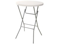 Greemotion Stehtisch San Remo Kunststoff Weiss-Grau Ø 80 cm / Höhe 110 cm