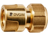 Geka® plus Schlauchstück Trinkwasser DVGW Messing 1/2