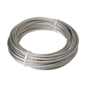 Câble en acier Conacord enroulé, diamètre 3 mm, longueur 10 m. Câble multi-usage pour diverses applications.