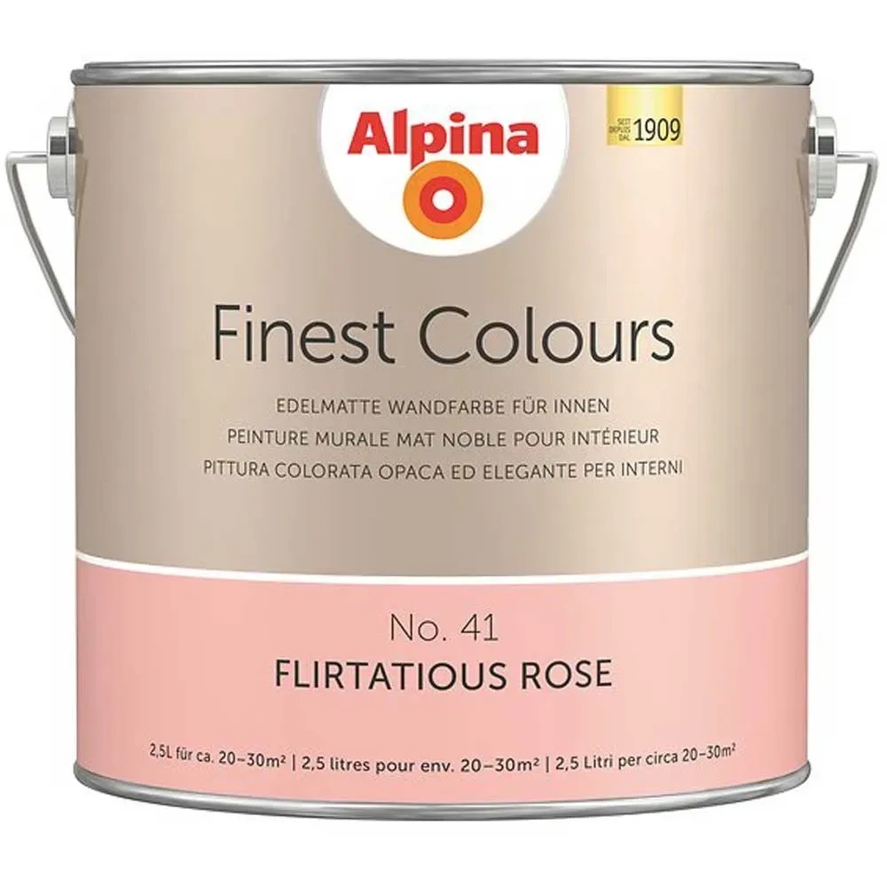 Filtratious Alpina Finest Colours Wandfarbe Flirtatious Rose 2,5 l