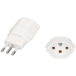 Adaptateur blanc Italie/Type13, 3 broches pour prises suisses, adaptateur.