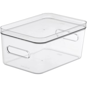 Transparente SmartStore Compact Aufbewahrungsbox M mit Deckel, ideal für Ordnung.