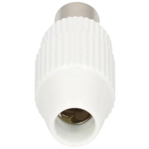 Connettore antenna Quickfix Schwaiger bianco per cavo coassiale e connessione antenna.