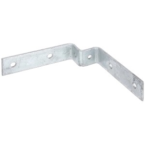 Bride de fixation galvanisée à chaud (119 mm) pour poteaux universels, pour montage de traverses.