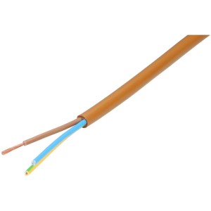 Câble TD marron H05VV-F 3x1,0 mm², câble sous conduit plastique de 10 m pour contraintes moyennes.
