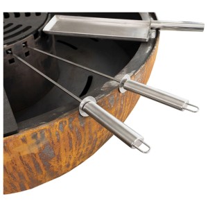 Mr. Grill Brochette pour brasero en acier inoxydable 2,5 x 46 x 2,5 cm