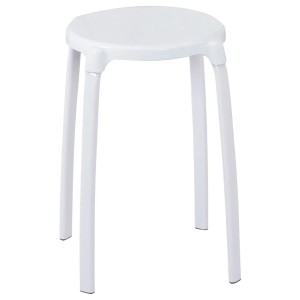 Tabouret de bain Ridder Eco rond blanc pour plus de sécurité dans la salle de bain.