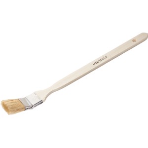 Pennello angolare LUX Eckenpinsel Dispersion 40 mm con manico in legno chiaro e testina angolata.