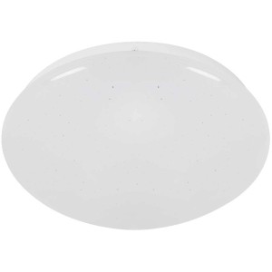 Plafonnier LED blanc Telefunken Petschora avec effet ciel étoilé et détecteur.