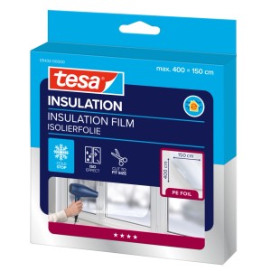 Tesamoll Thermo Cover pellicola per finestre (4 m) nella scatola: Pellicola isolante per finestre per isolamento termico e blocco del freddo.