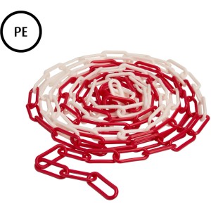 Chaîne de barrière Rouge Blanc Ø 6 mm / longueur 5 m