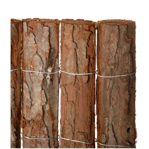 Videx stuoia in corteccia naturale Bretagne, 150x300 cm, dettaglio della struttura naturale della corteccia e del legame del filo.